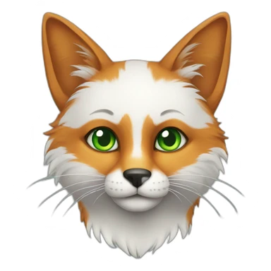 Cat-fox-greeneyes sticker