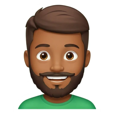 smiling boy with beard green background sticker