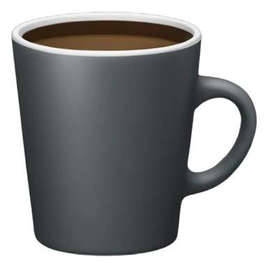 coffee emoji in color #333333. no extra color than this sticker