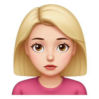 blushing& pretending to be uninterested by rolling eyes sticker