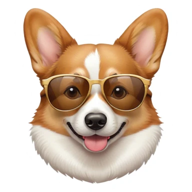 Corgi wearing sunglasses  sticker