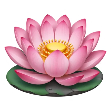 lotus flower with balanced stones sticker