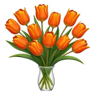 orange tulips sticker