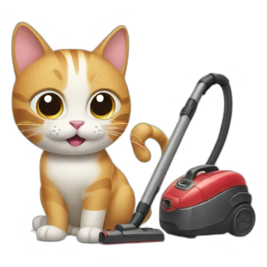 cat with a vacuum sticker