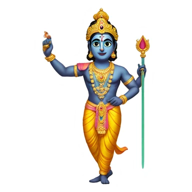 Lord Krishna full body telling Arjuna sticker