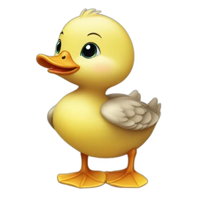 super cute baby duck sticker