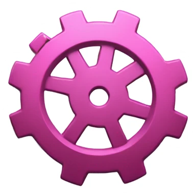 pink broken gear sticker