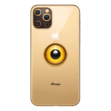 Gold iPhone 16 Pro Max, replace apple logo with fullgold eye logo backview sticker