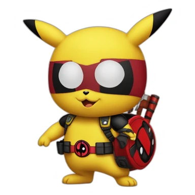 Pikachu Deadpool  sticker