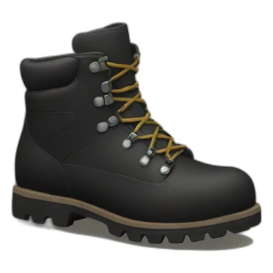 A pair of black army mountain boots  sticker