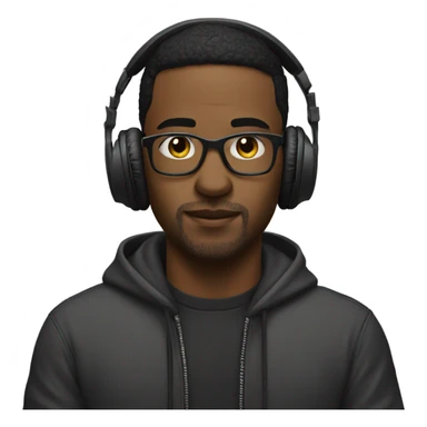 man making beats sticker