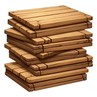 building material: wooden boards stacked on top of each other sticker