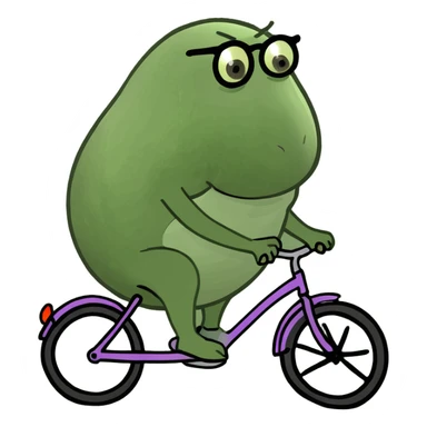 eggplant on bike sticker