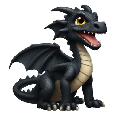 Baby black dragon  sticker
