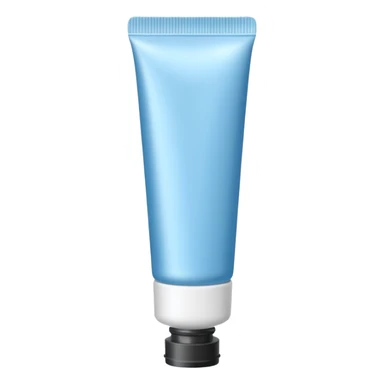 ointment tube light blue and white sticker