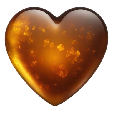 Plain Amber heart sticker