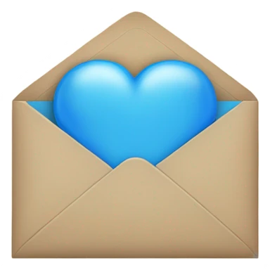 envelope with blue heart sticker