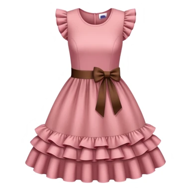brown pink dress with ruffles sticker
