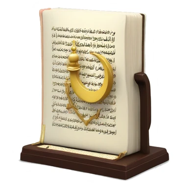 a Quran on a simple holder sticker