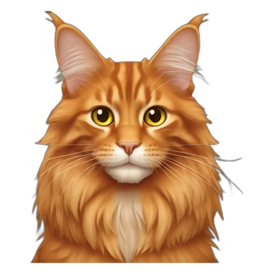 all-orange-maine-coon-cat sticker