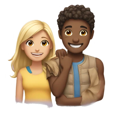 friends sharing smiles together sticker