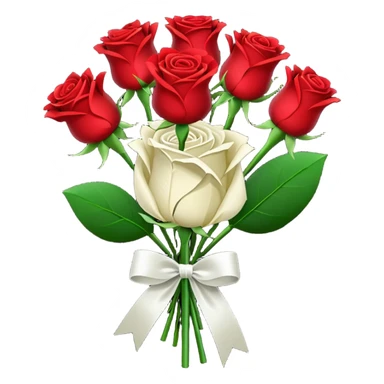 bouquet of 5 roses sticker