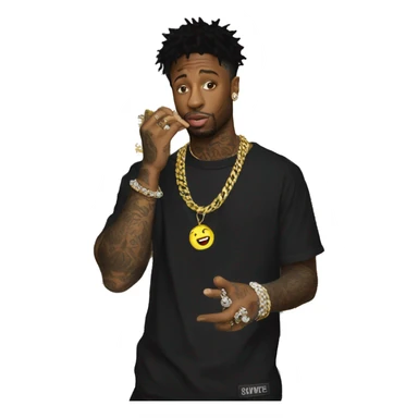 21 savage buying chains sticker