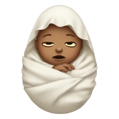 Swaddled crying baby sticker