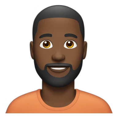 Black man with a beard and a skin fade sticker