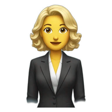 solo woman in formal jacket sticker