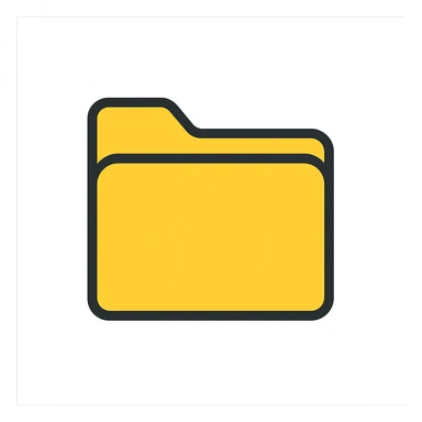 folder icon with slightly rounded corners, modern look sticker