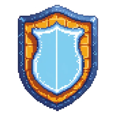 simple blue magical code shield with aura sticker