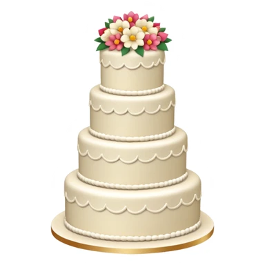 wedding cake white 3 tier sticker