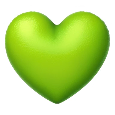 Lime green heart sticker