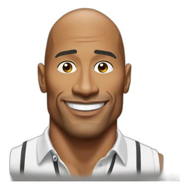 Dwayne Johnson in party gear sticker