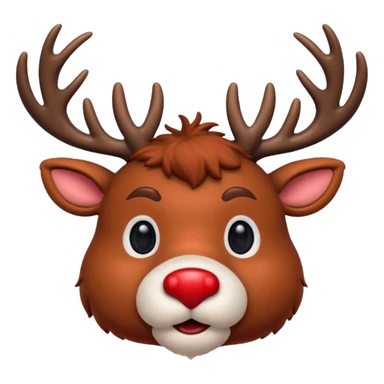 christmas deer rudolph sticker
