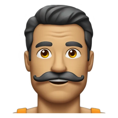 Muscles mustache expressive Cuban man sticker