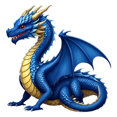 majestic Navy blue dragon sticker