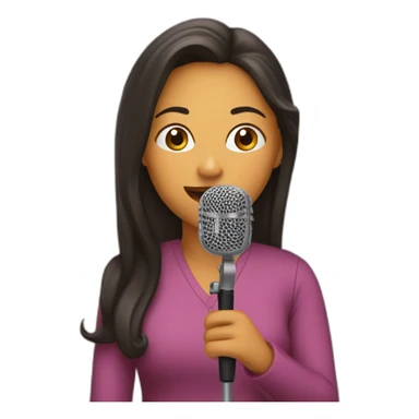 mujer cantando sticker