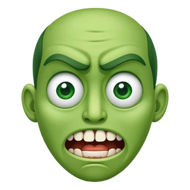 Generate a classic emoji face with a hybrid between stank face and holding back vomit out of pure disdain sticker