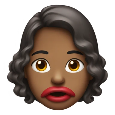 Lip bite emoji  sticker