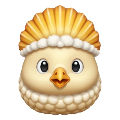 calimero. um pinto com uma casca na cabeça sticker