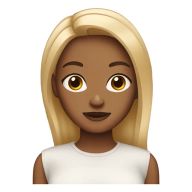 slaygurl emoji with almond skin color sticker