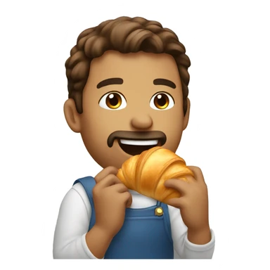 me eating a croissant  sticker