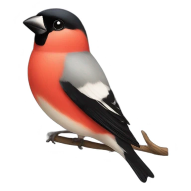 bullfinch at party sticker