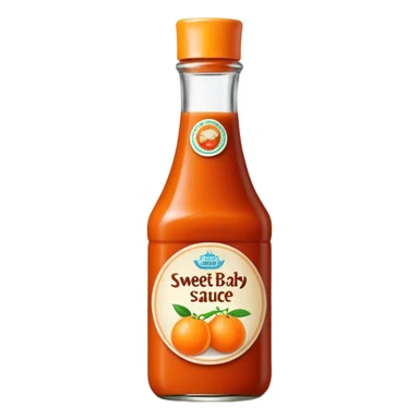 Sweet Baby Ray’s sauce brand bottle, fat bottle, orange color sticker