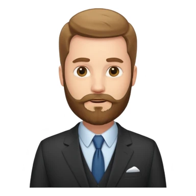 white man businessman with beard sticker