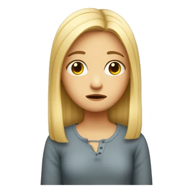 sad blode girl  sticker