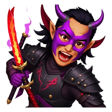 Demon-Horned Warrior sticker