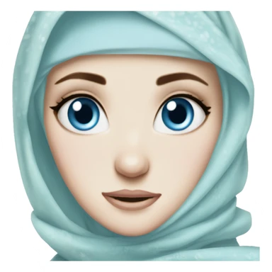 Hijabi elsa princess freckless blue eyes  sticker